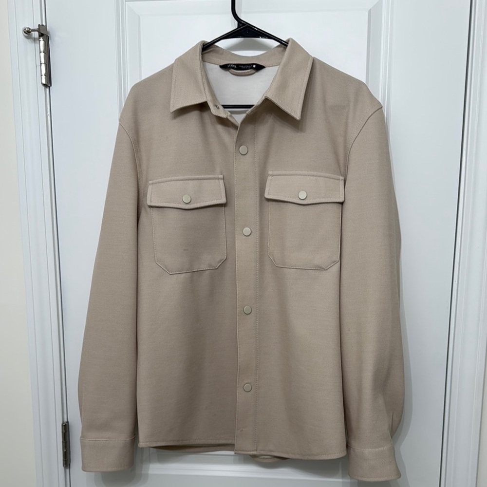Zara Men's Tan Shirt Jacket